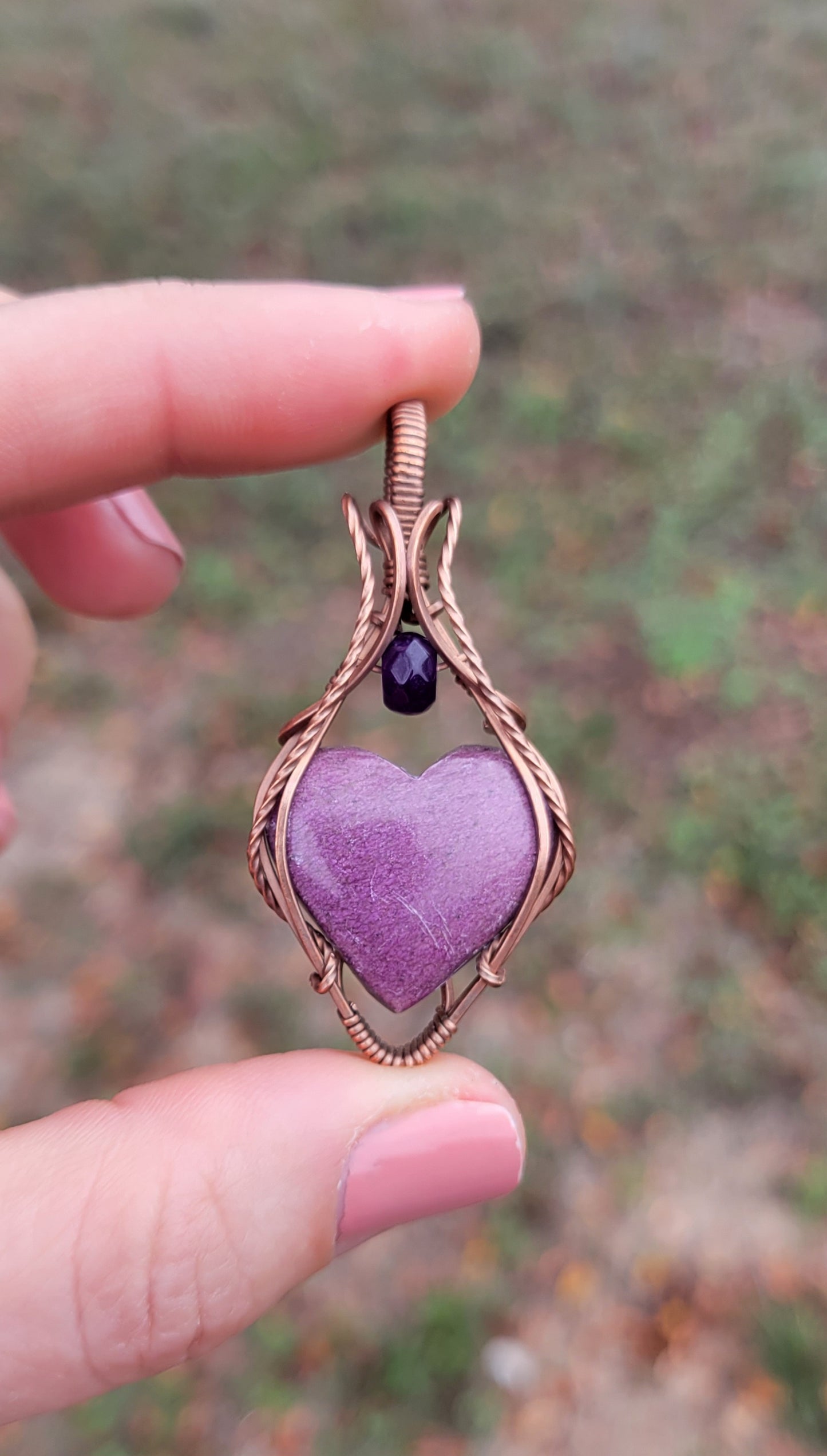 Purpurite Heart Pendant