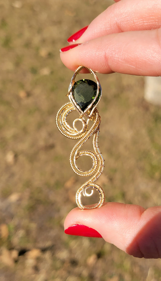 Swirly Moldavite Pendant