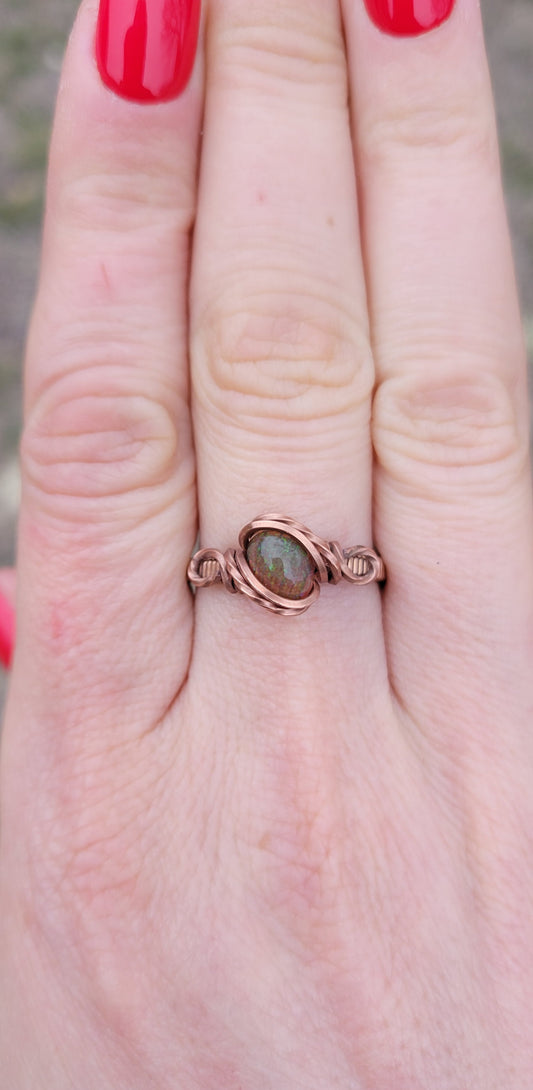 Ethiopian Opal Ring - size 8.5