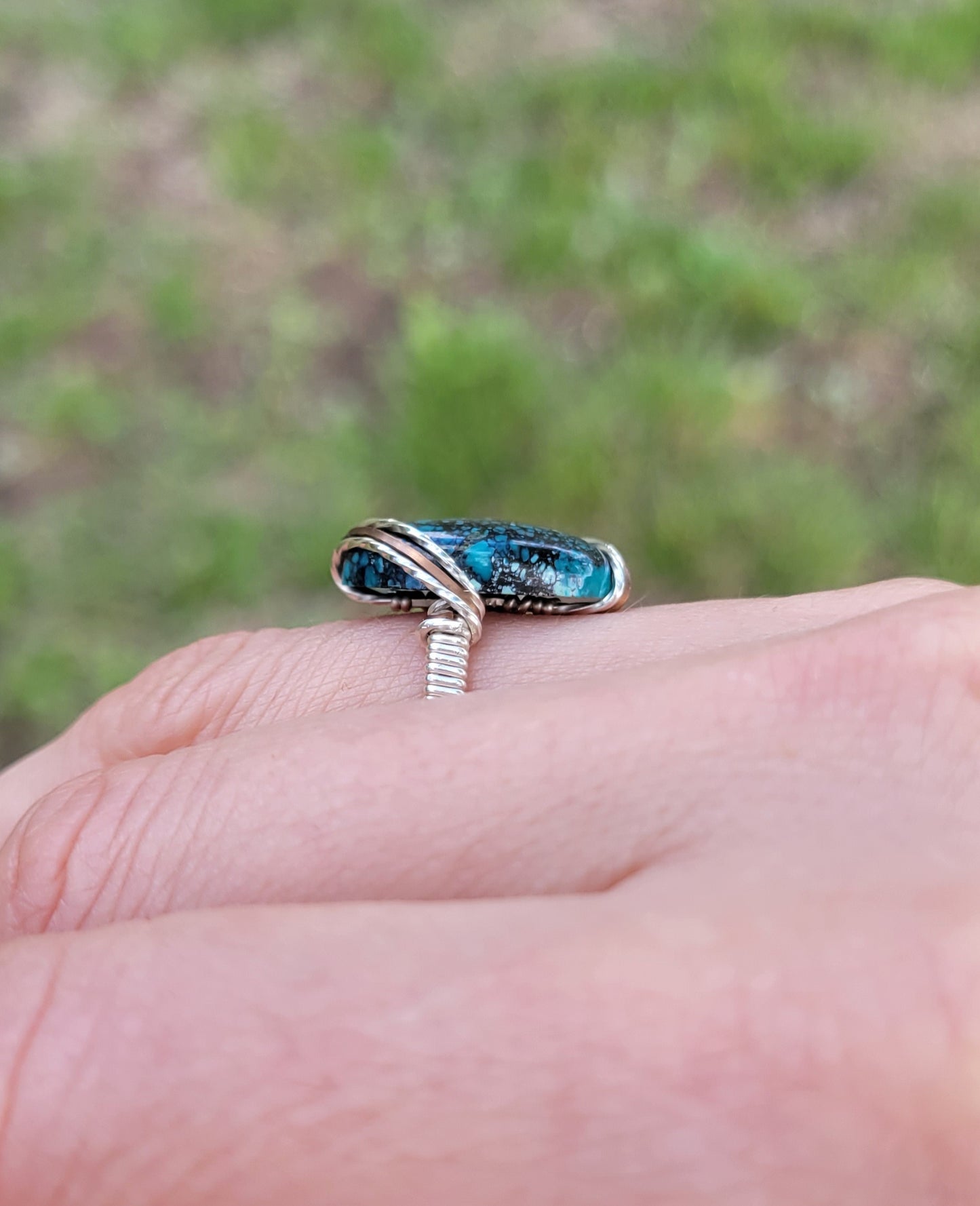 Tibetan Turquoise Ring - size 7