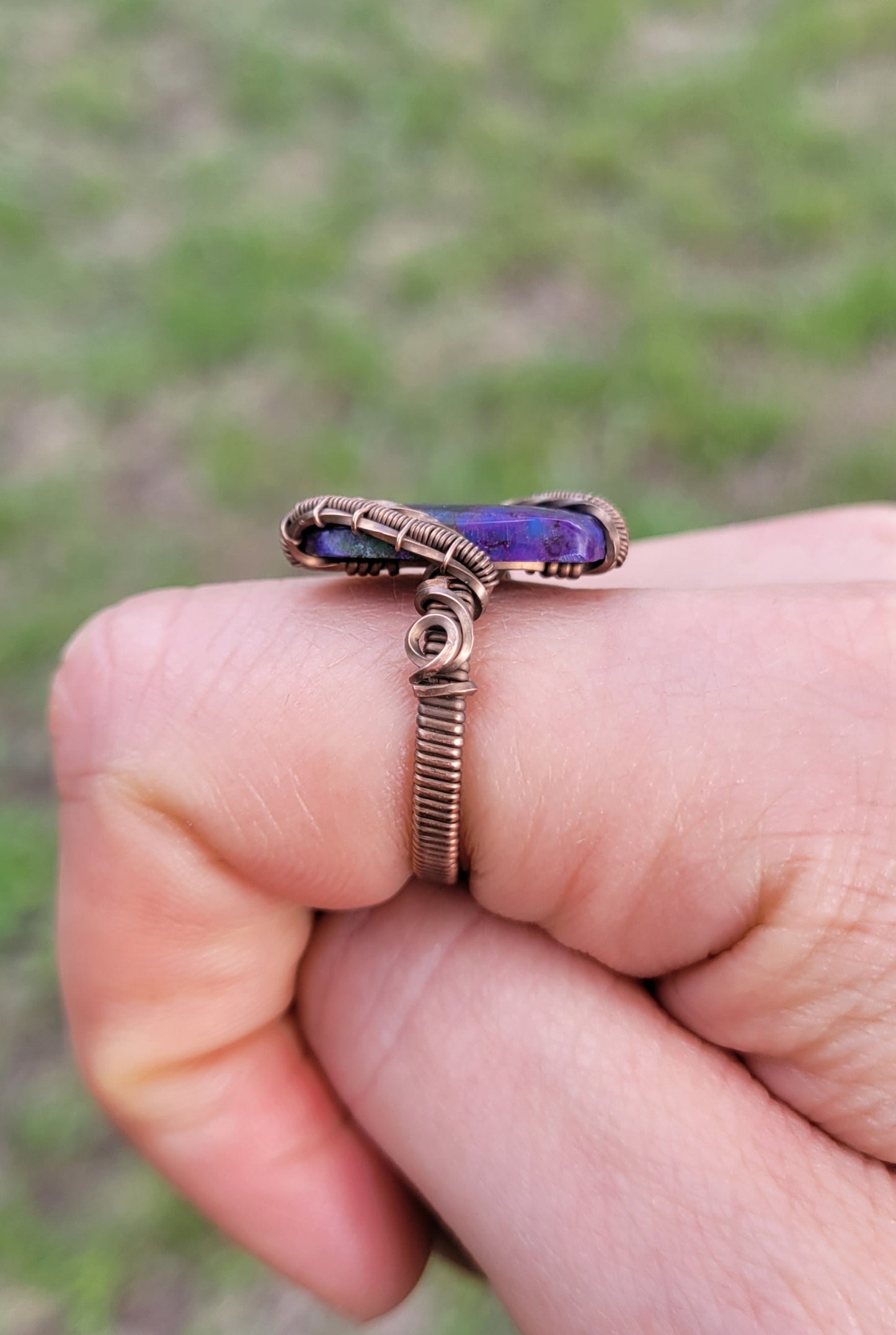 Purple Mojave Turquoise Ring - size 8.5