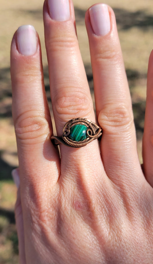 Malachite Ring - size 9.5