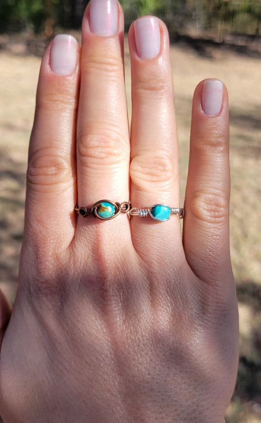 Mini Tibetan Turquoise Rings