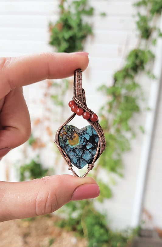 Hubei Turquoise Heart Pendant