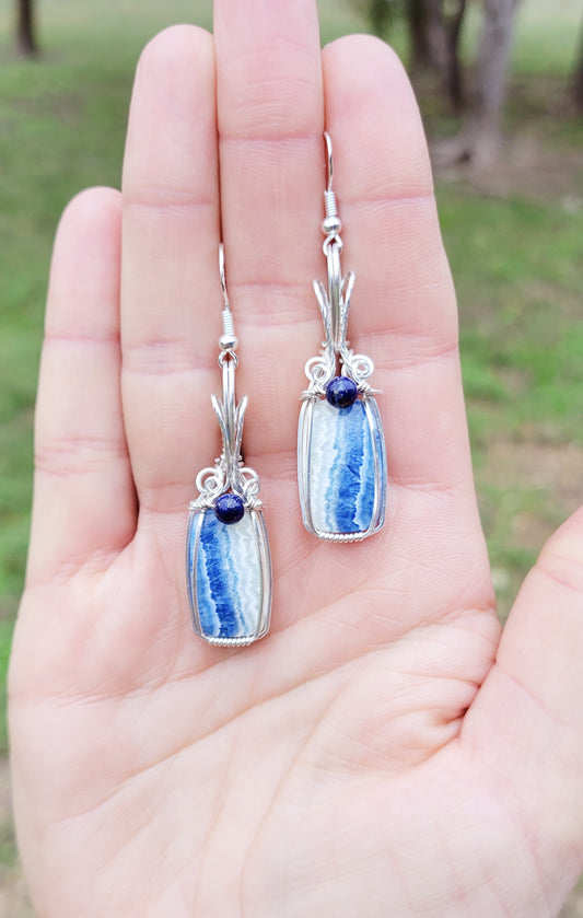 Blue Scheelite Earrings