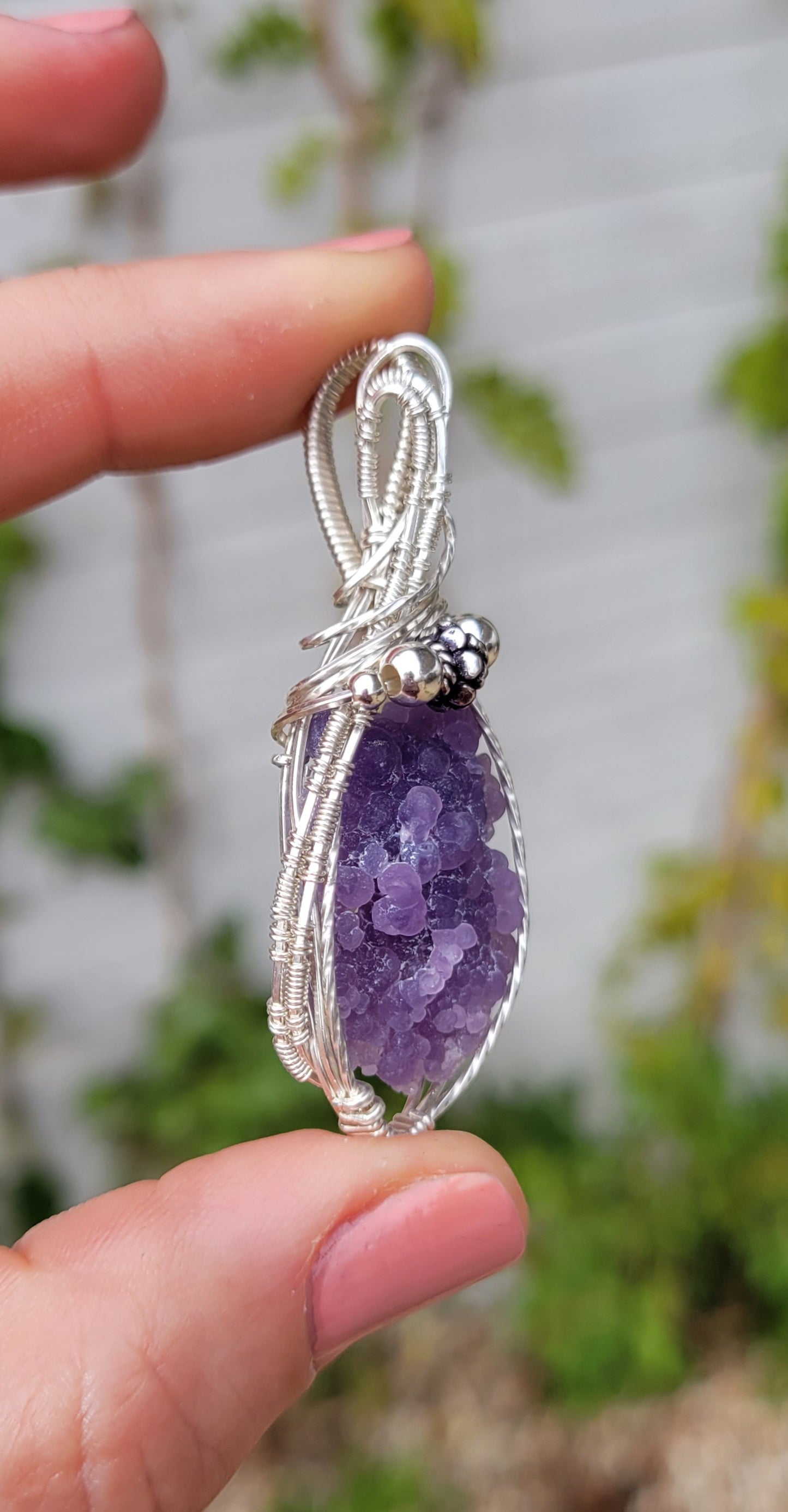 Grape Agate Pendant