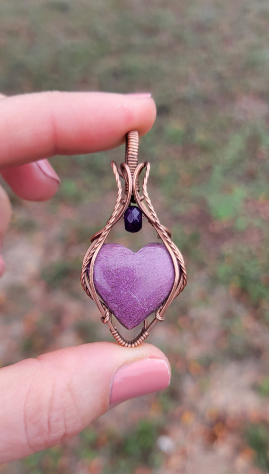 Purpurite Heart Pendant