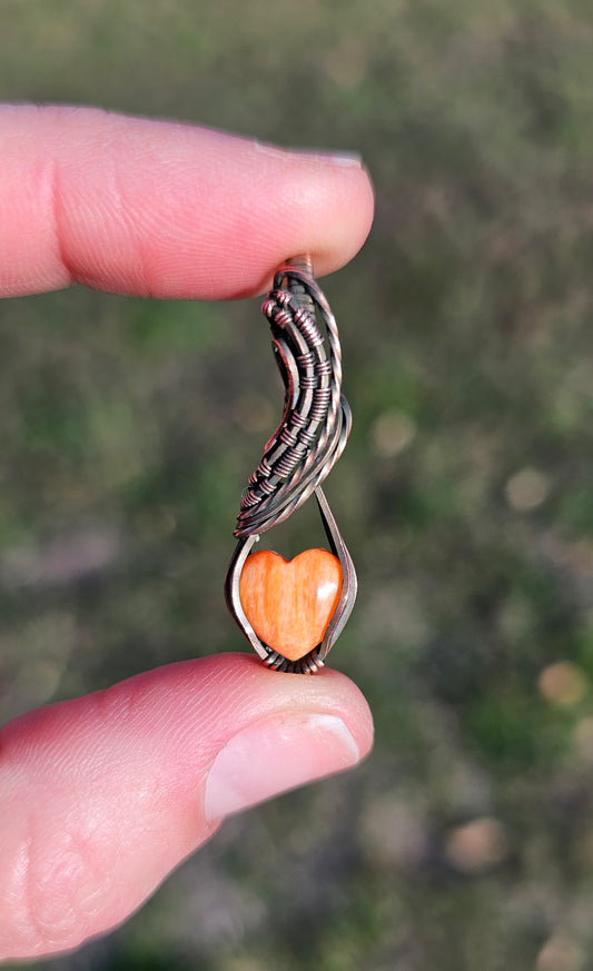 Copper Mini Heart Pendants