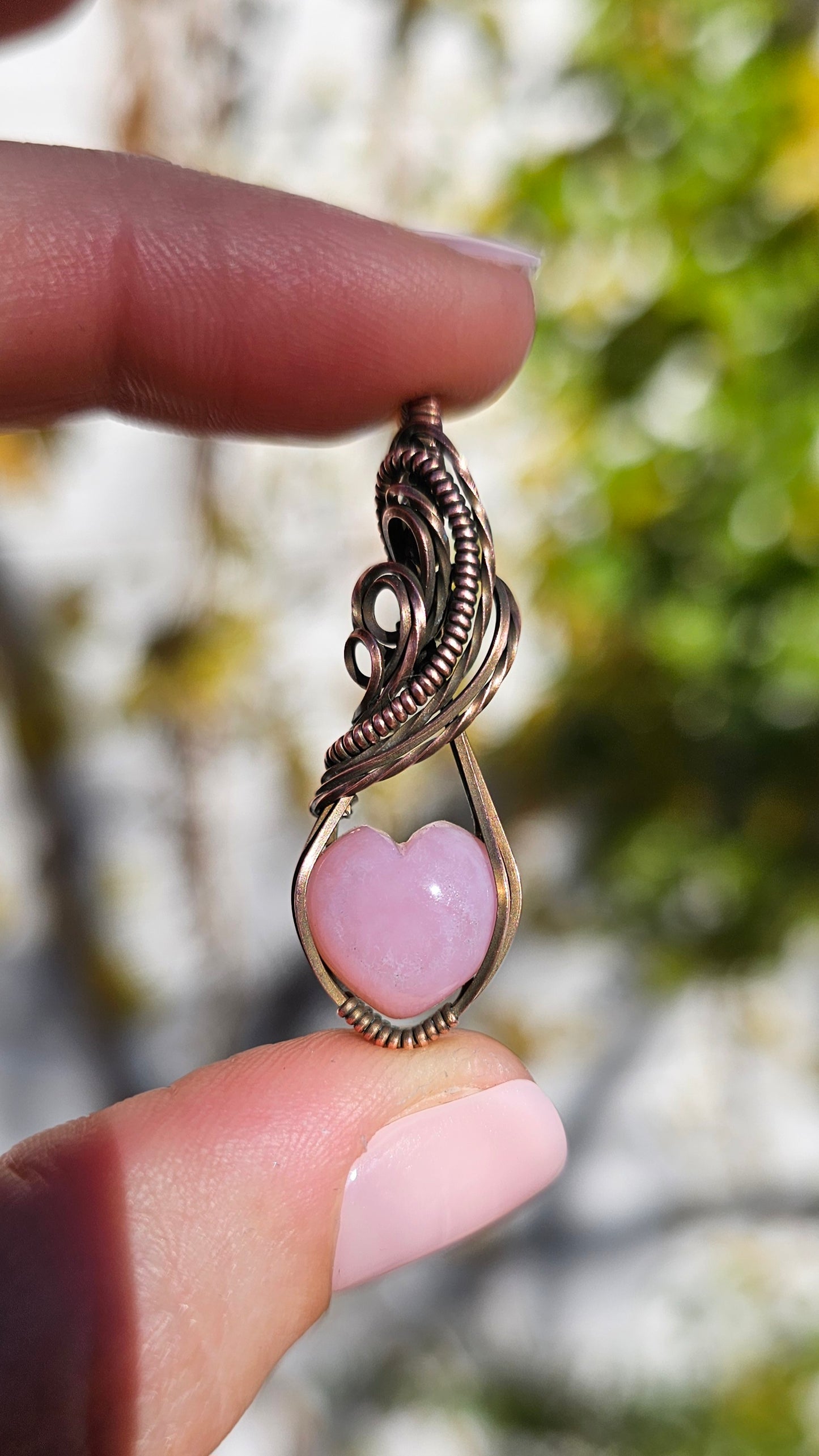 Copper Mini Heart Pendants