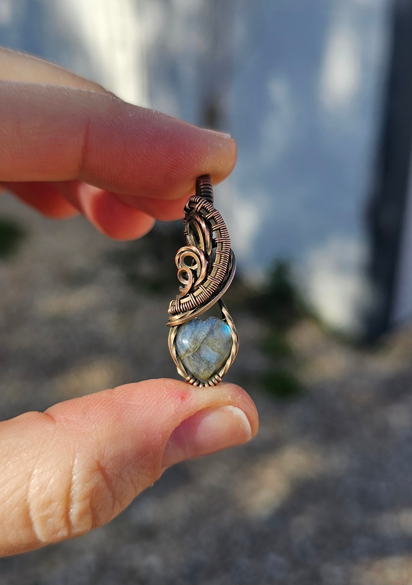 Copper Mini Heart Pendants