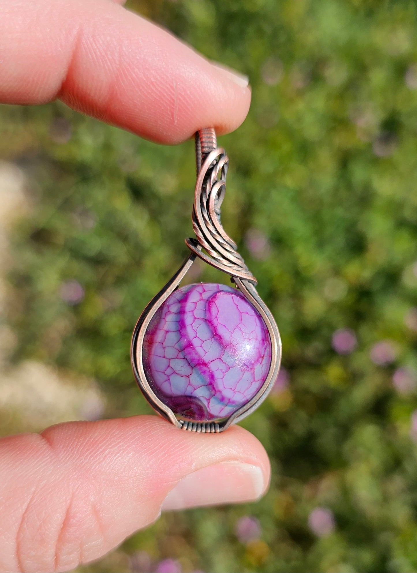 Dragon Vein Agate Pendants