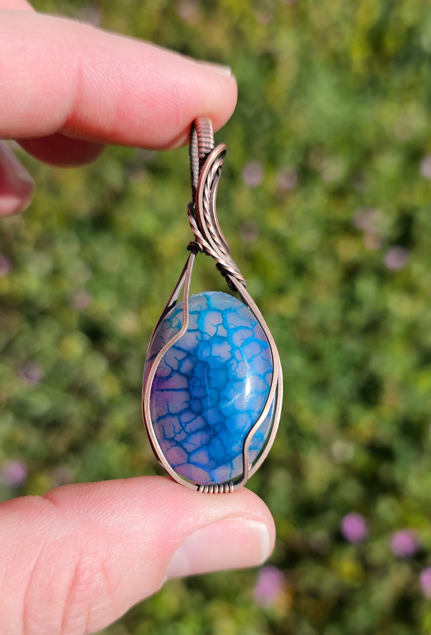 Dragon Vein Agate Pendants