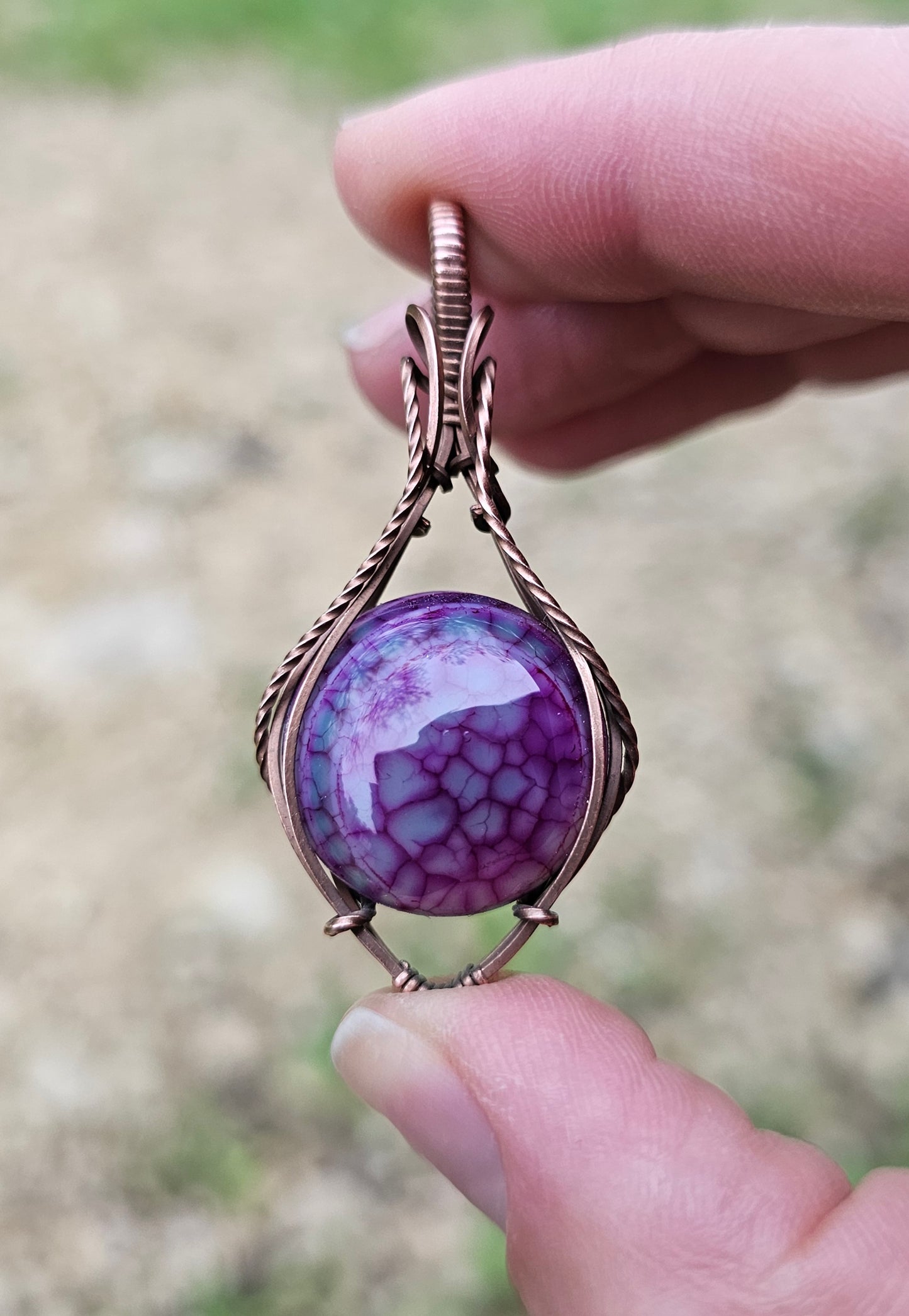 Dragon Vein Agate Pendants