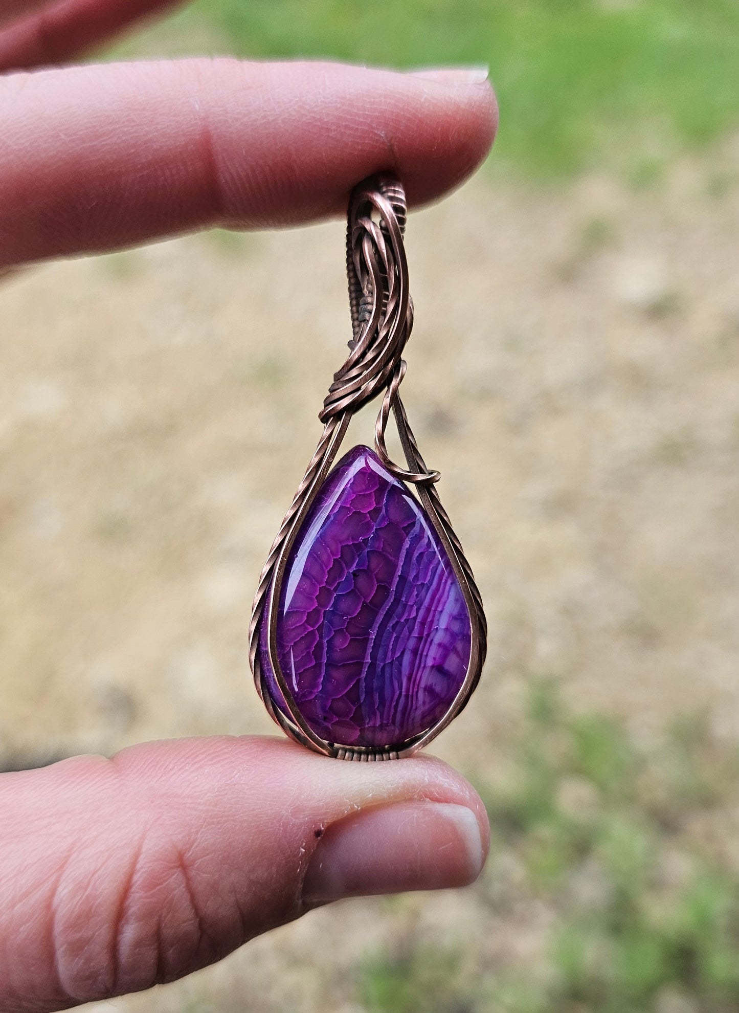 Dragon Vein Agate Pendants