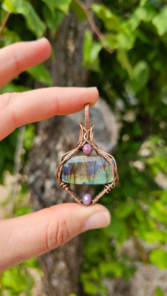 Rainbow Labradorite Pendant #7