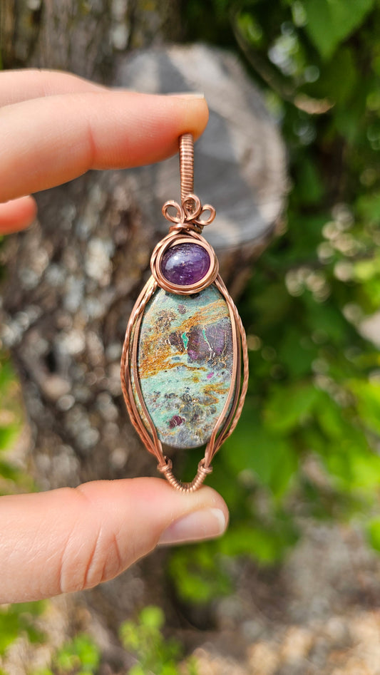 Chrysocolla & Amethyst