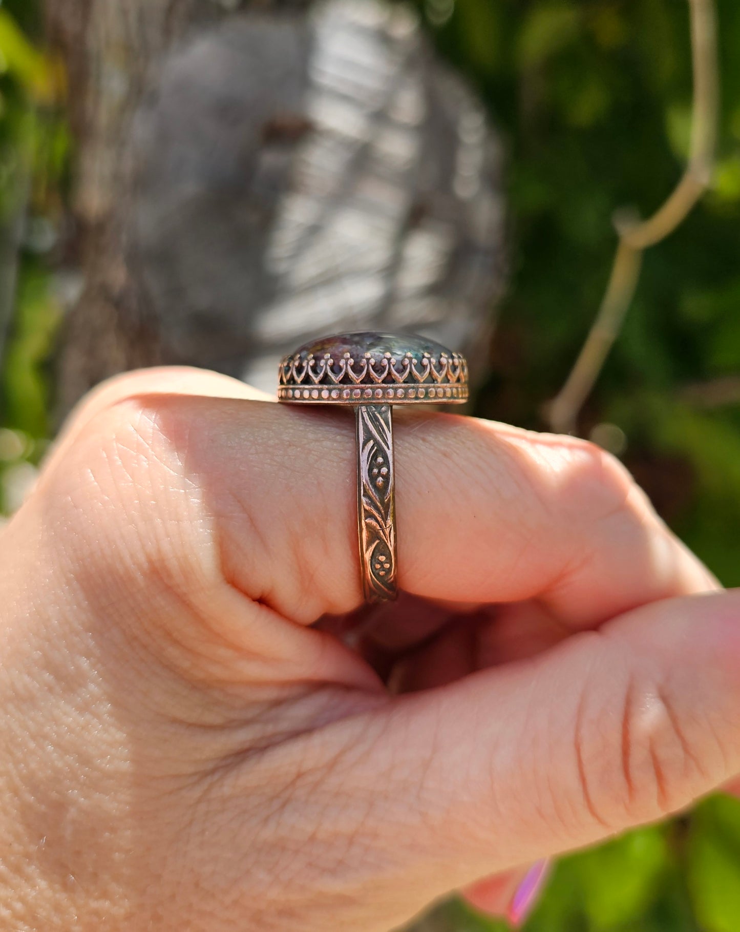 Moss Agate Ring - size 10