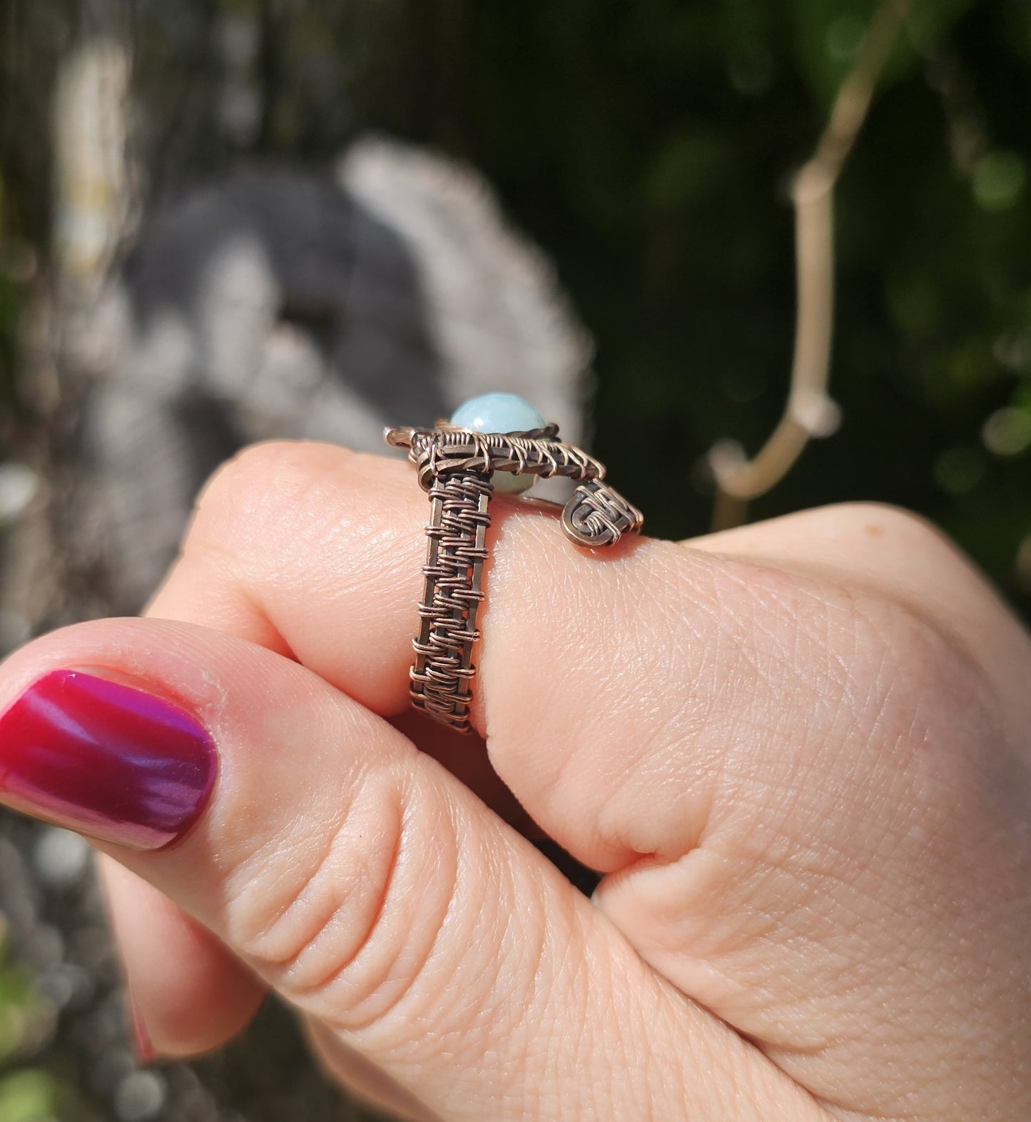 Amazonite Ring - size ADJ