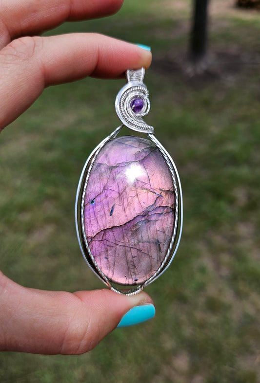 Purple Labradorite Pendant