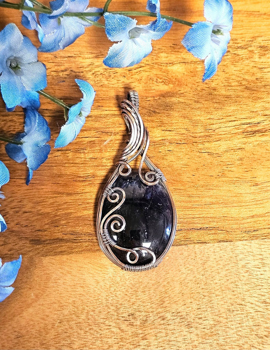 Swirly Amethyst Pendant