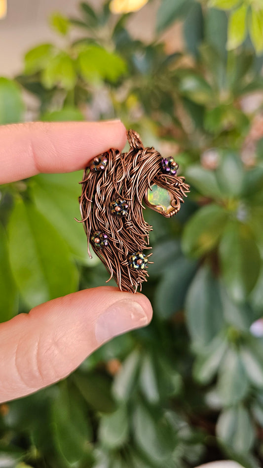 Ethiopian Opal Horse Pendant